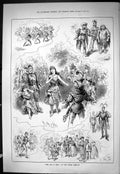 Old Sporting Dramatic News 1885 Fay Fire Opera Comique Theatre Actors Victorian