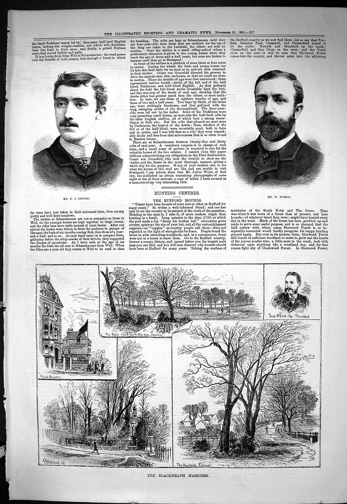 Old Sporting Dramatic News 1885 Lonnen Sudell Blackheath Harriers Ree Victorian