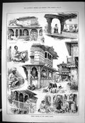 Old Sporting Dramatic News 1885 Indian Village Albert Palace Durrie L Victorian