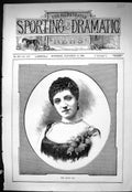 Antique Old Print Sporting Dramatic News 1885 Portrait Miss Lillie Lee Woman