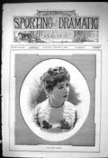 Antique Old Print Sporting Dramatic News 1886 Portrait Miss Marie Illington