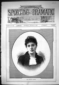 Antique Old Print Sporting Dramatic News 1886 Portrait Miss Gertrude Warden