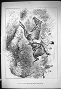 Old Sporting Dramatic News 1886 Horses Jumping Jockeys Countryside Sp Victorian