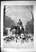 Old Sporting Dramatic News 1886 Off Home Taylor Huntsman Horses Hound Victorian