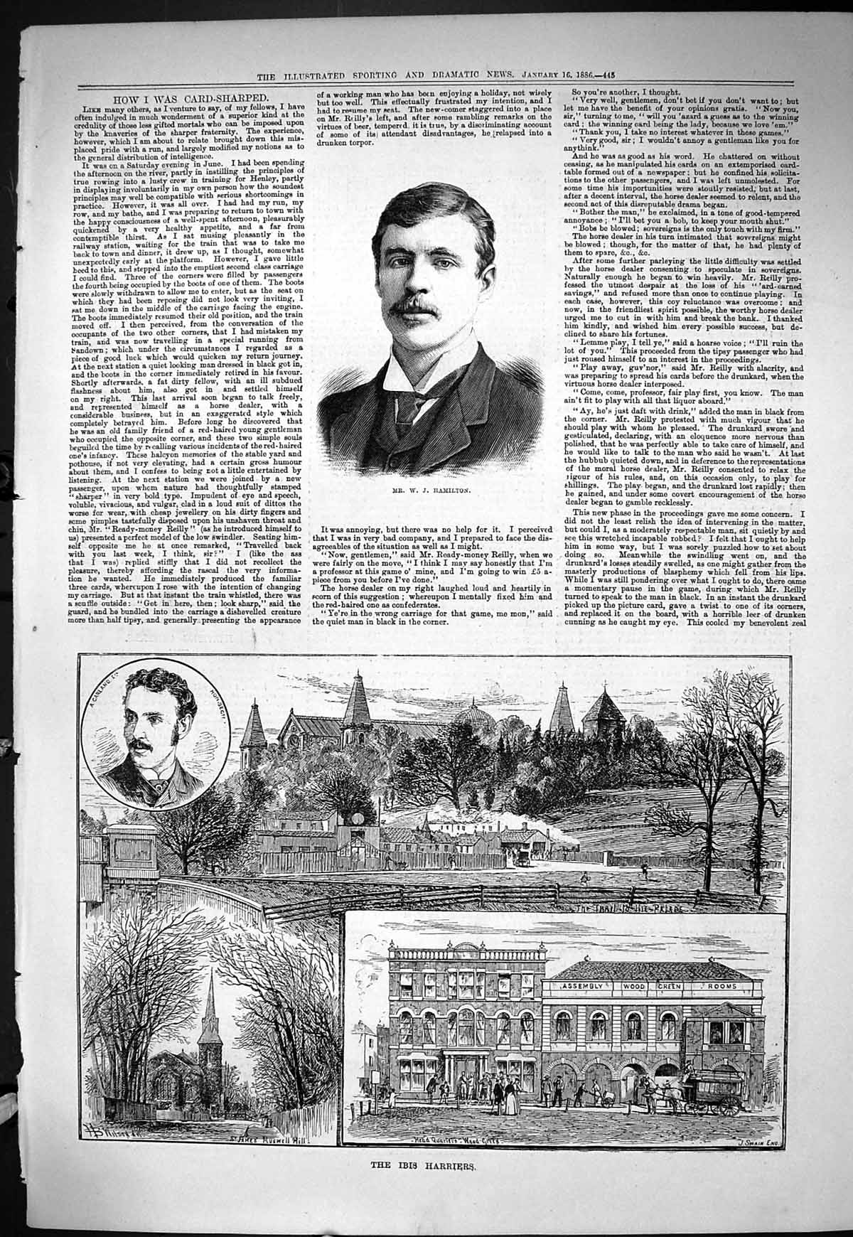 Old Sporting Dramatic News 1886 Hamilton Garland Ibis Harriers Muswel Victorian
