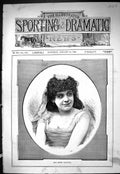 Antique Old Print Sporting Dramatic News 1886 Portrait Miss Bertie Crawford