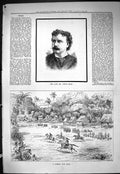 Antique Old Print Sporting Dramatic News 1886 Joseph Maas Burman Pony Race 19th
