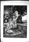 Old Print Sporting Dramatic News 1886 King'S Daughter Sculpture Fine Art 19th