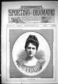 Old Antique Print Sporting Dramatic News 1886 Portrait Miss Marie Tempest 19th