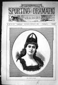 Antique Old Print Sporting Dramatic News 1886 Portrait Miss Agnes De Laporte