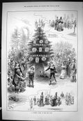 Old Sporting Dramatic News 1886 Children Christmas Party New Club Juv Victorian