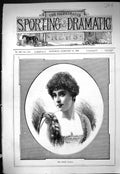 Old Antique Print Sporting Dramatic News 1886 Portrait Miss Nellie Murray 19th