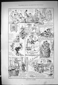Old Sporting Dramatic News 1886 Legends St. Valentine Letters Romance Victorian