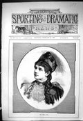 Original Old Antique Print Sporting Dramatic News 1886 Portrait Miss Emily Rigl