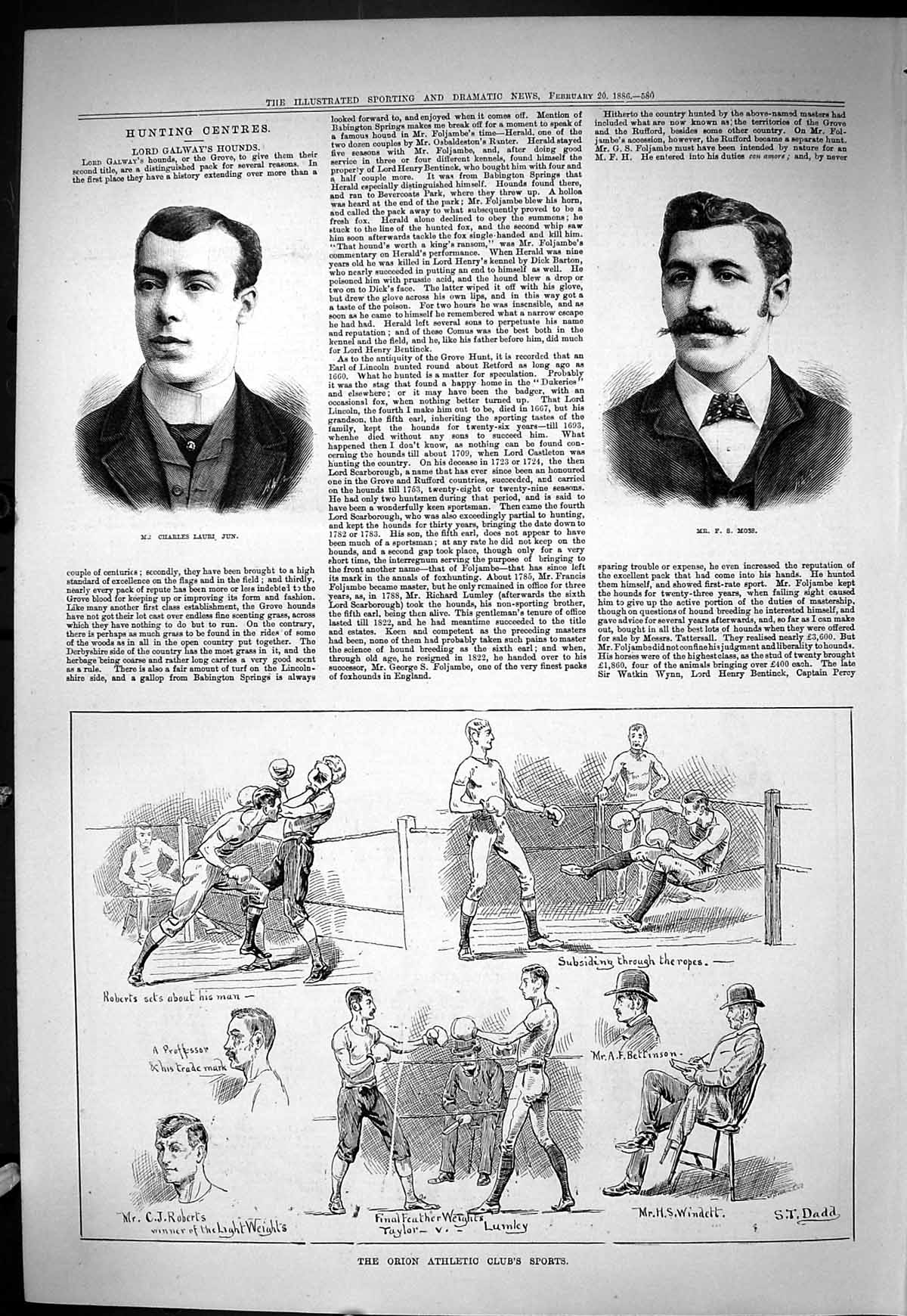 Old 1886 Charles Lauri Moss Orion Athletic Roberts Taylor Lumley Boxi Victorian