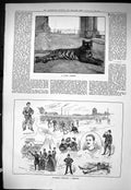 Old Sporting Dramatic News 1886 Tame Tigress Football England Ireland Victorian