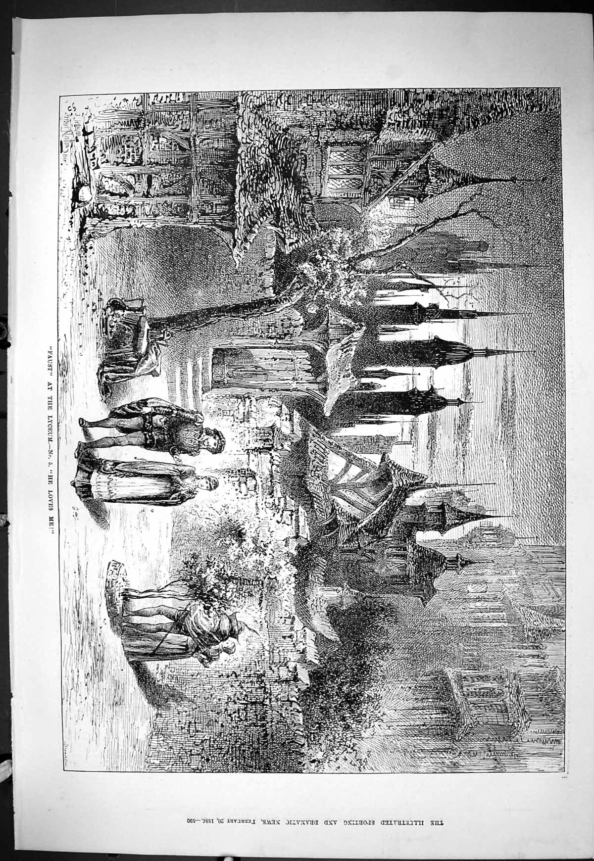 Old Sporting Dramatic News 1886 Faust He Loves Men Lyceum Theatre Act Victorian