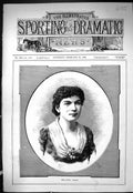 Old Antique Print Sporting Dramatic News 1886 Portrait Miss Ethel Pierson 19th