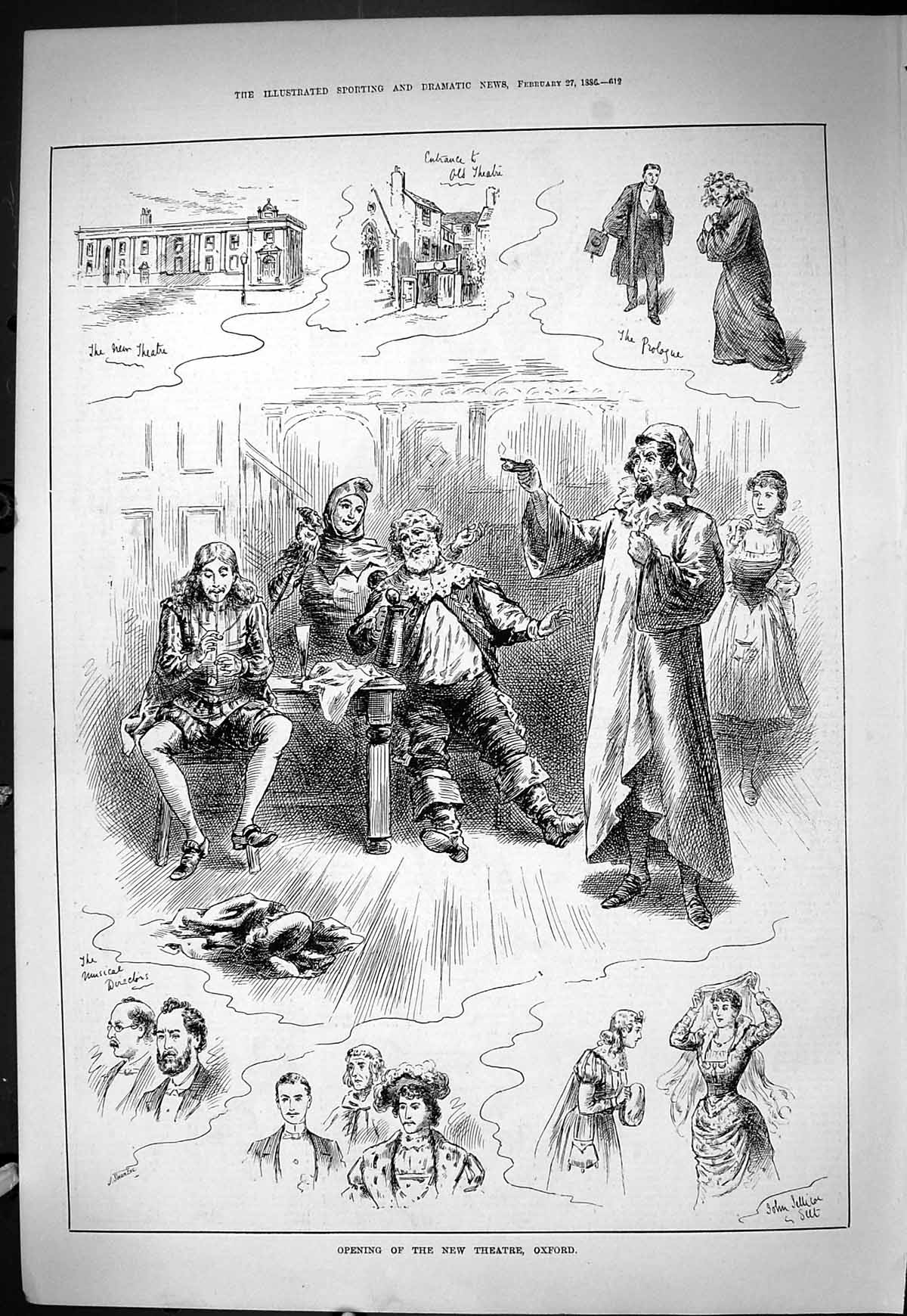 Old Sporting Dramatic News 1886 Opening Theatre Oxford Musical Direct Victorian