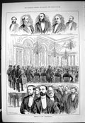 Old Sporting Dramatic News 1886 Banquet Piscatorials Bund Sachs Leman Victorian