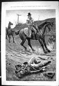 Old Sporting Dramatic News 1885 Biter Bit Man Highwayman Shot Dead Ho Victorian