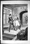 Old Print Sporting Dramatic News 1885 Betrayed Man Lady Siers Edwards Kl 19th
