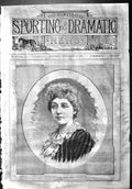 Antique Old Print Sporting Dramatic News 1886 Portrait Miss Carrie Hope Lady