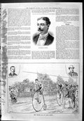 Old Sporting Dramatic News 1886 Morton Selten Kildare Bicyles Lillie Victorian