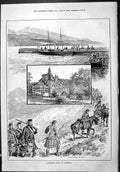 Old 1886 Shooting Party Auchmore Hunting Gillies Boats Captious Criti Victorian