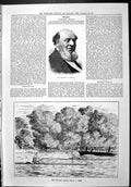 Old Sporting Dramatic News 1886 Hatton Sculling Match Beach Ross Bish Victorian