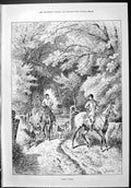 Old Sporting Dramatic News 1886 Coming Events Horses Hunting Hounds S Victorian