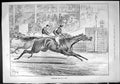 Old Print Sporting Dramatic News 1886 Horse Racing Sport Close Race Swain 19th