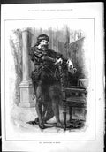 Old Print Sporting Dramatic News 1886 Portrait Mons. Mounet-Sully Hamlet 19th