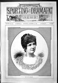Antique Old Print Sporting Dramatic News 1886 Portrait Miss Kate Everleigh 19th