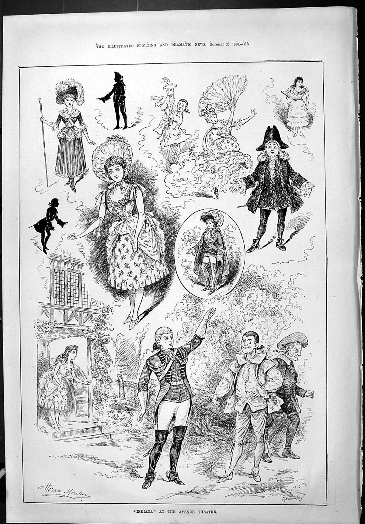 Old Sporting Dramatic News 1886 Indiana Avenue Theatre Actors Costume Victorian