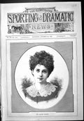 Antique Old Print Sporting Dramatic News 1886 Portrait Miss Blanche Horlock