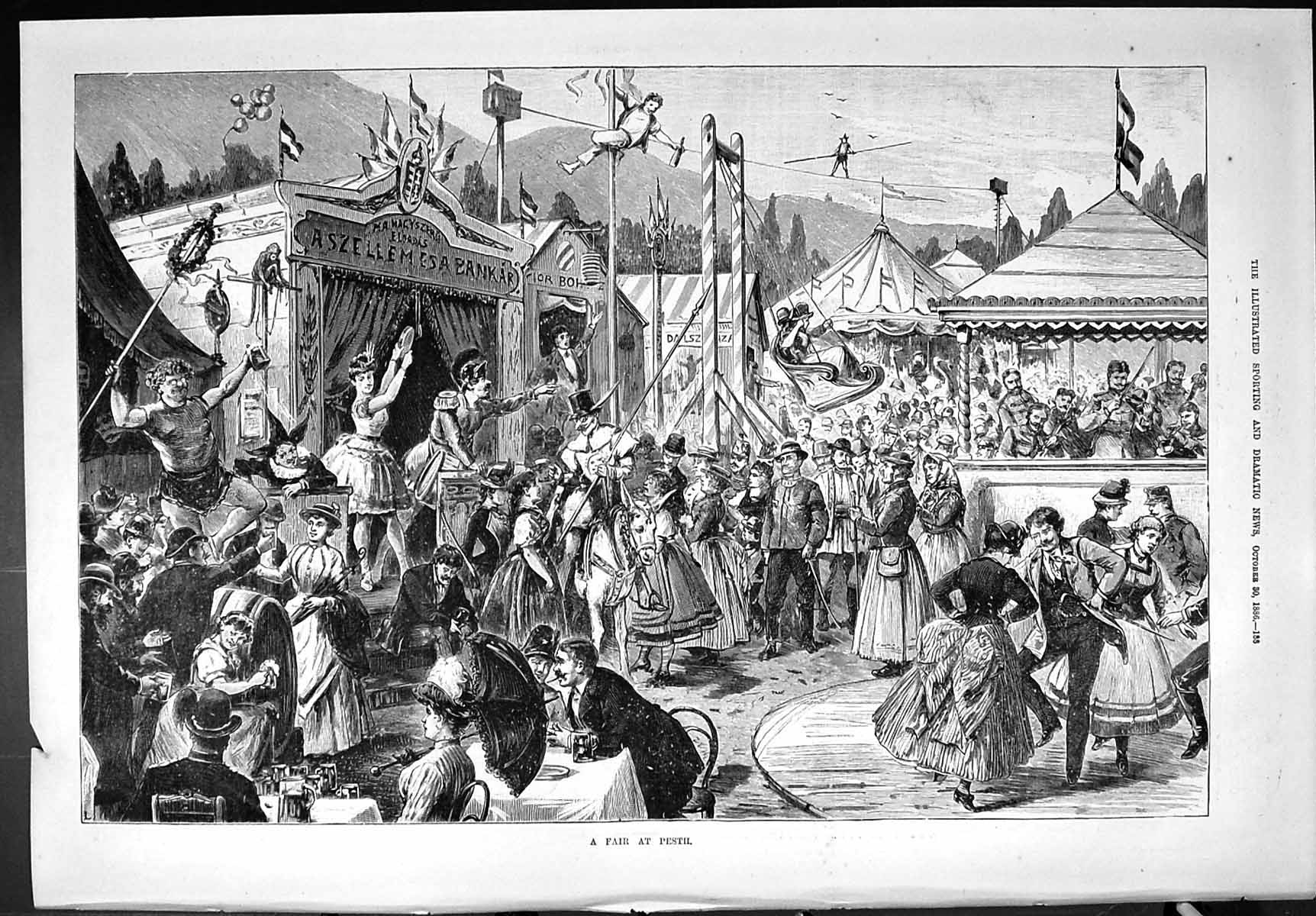 Old Sporting Dramatic News 1886 Fair Pesth Entertainment Captious Cri Victorian
