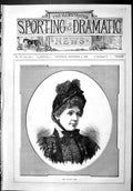 Antique Old Print Sporting Dramatic News 1886 Miss Minnie Bell Beautiful Lady