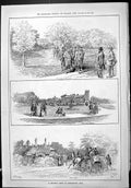 Old Sporting Dramatic News 1886 Shooting Hunting Somerleyton Hall Gar Victorian