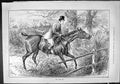 Old Sporting Dramatic News 1886 Hunting Horse Refusing Jump Huntsman Victorian