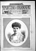 Antique Old Print Sporting Dramatic News 1886 Portrait Miss Margaret Terry 19th
