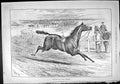 Old Sporting Dramatic News 1886 Horse Racing Galloped Course Riderles Victorian