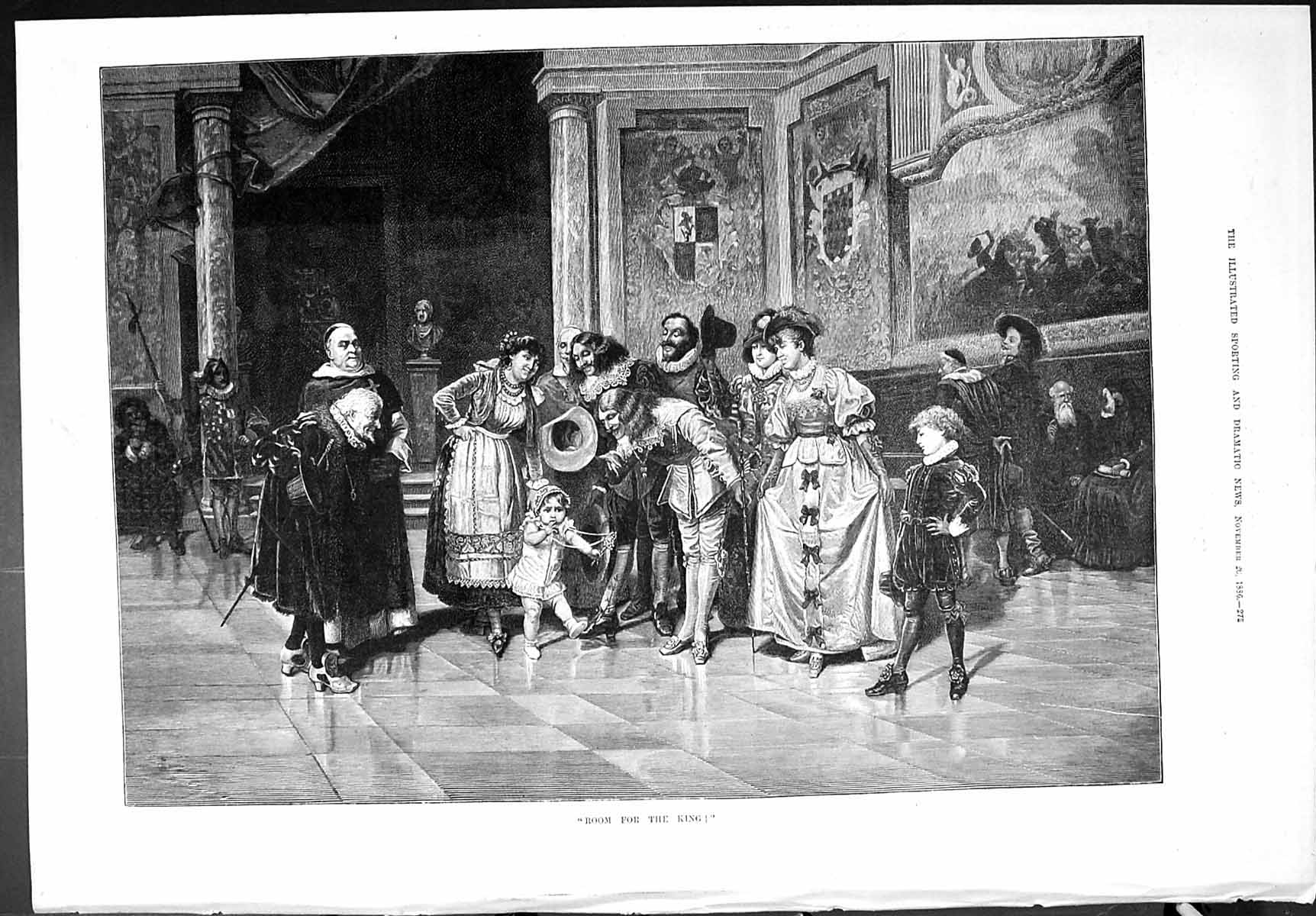 Old Sporting Dramatic News 1886 Room King Royalty Captious Critic Lor Victorian