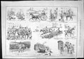 Old Sporting Dramatic News 1886 Hunting Horses Sport Luck Hounds Dogs Victorian