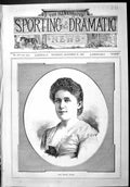 Antique Old Print Sporting Dramatic News 1886 Portrait Miss Bertha Moore Lady