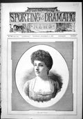 Antique Old Print Sporting Dramatic News 1886 Portrait Miss Mary Duggan Lady