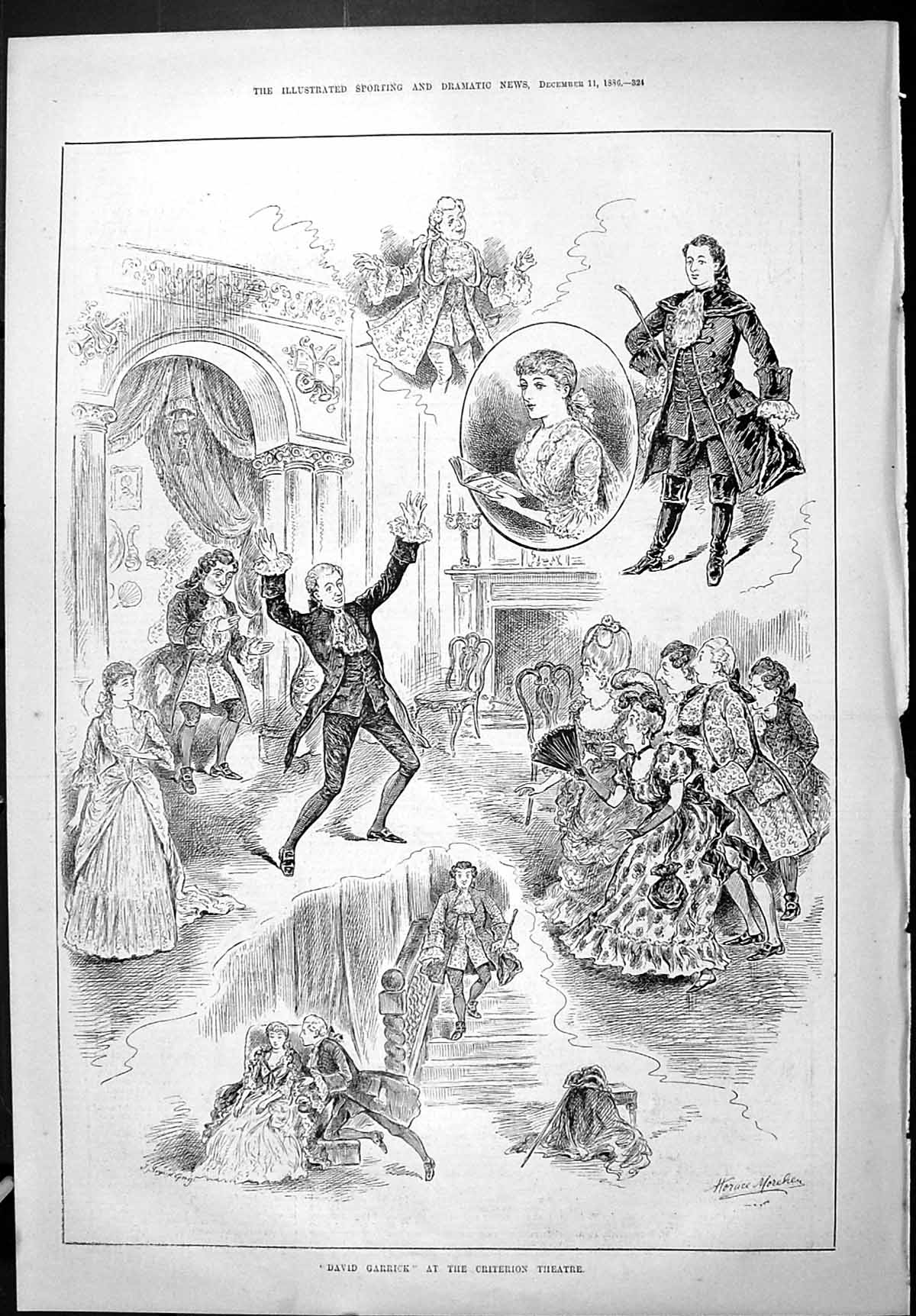 Old Sporting Dramatic News 1886 David Garrick Criterion Theatre Actor Victorian