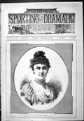 Old Antique Print Sporting Dramatic News 1886 Portrait Miss Angela Fenton 19th