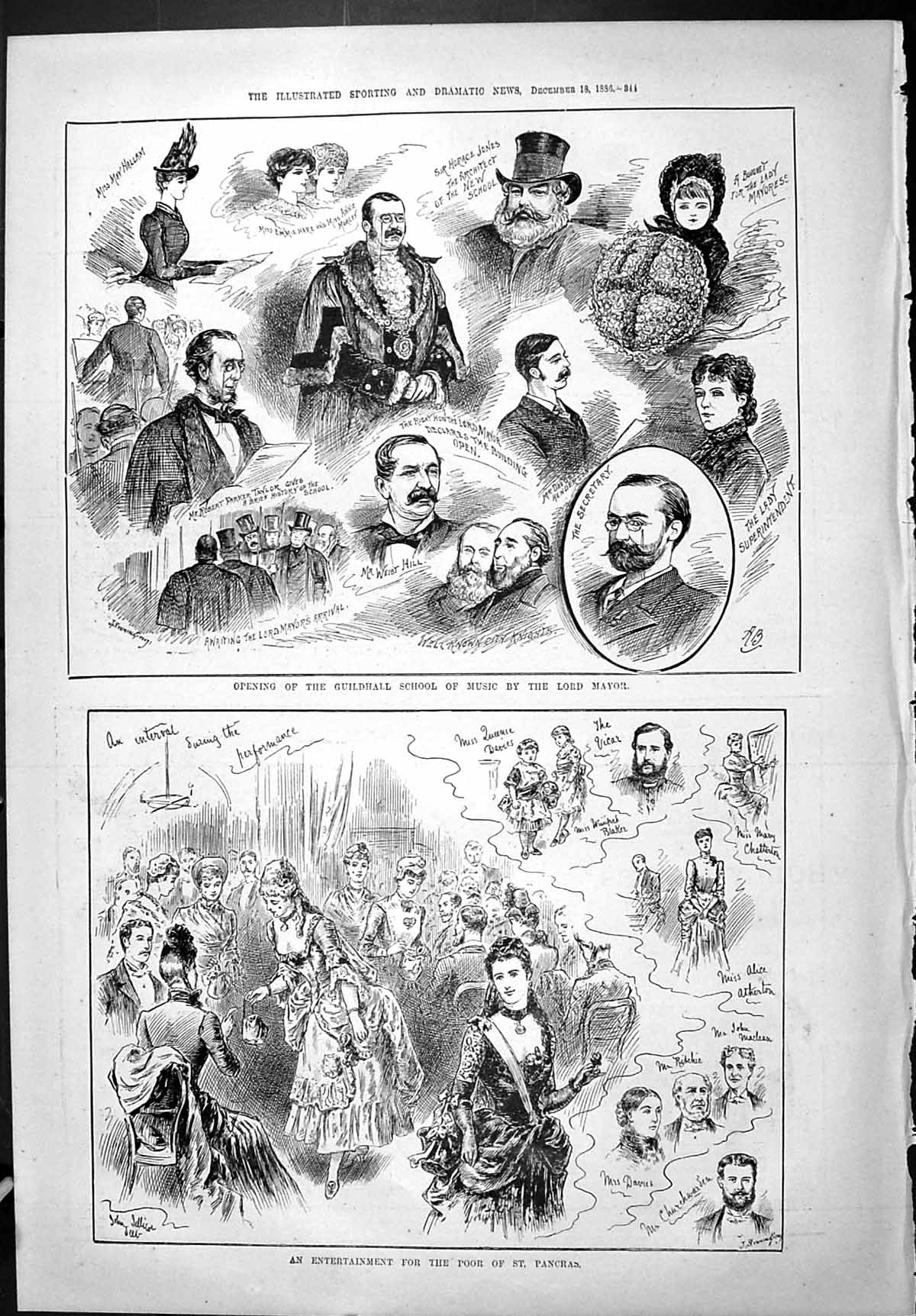Old 1886 Guidhall School Taylor Hallam Jones Hill Mayor St. Pancras R Victorian