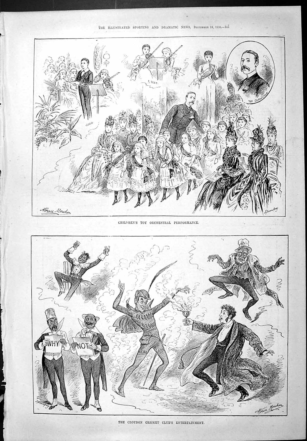 Old 1886 Children Toy Orchestral Performance Croydon Cricket Club Swa Victorian